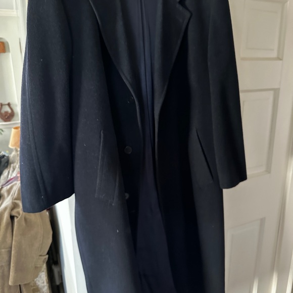 Metropolitan View Other - Men's Navy Sleek Long Overcoat